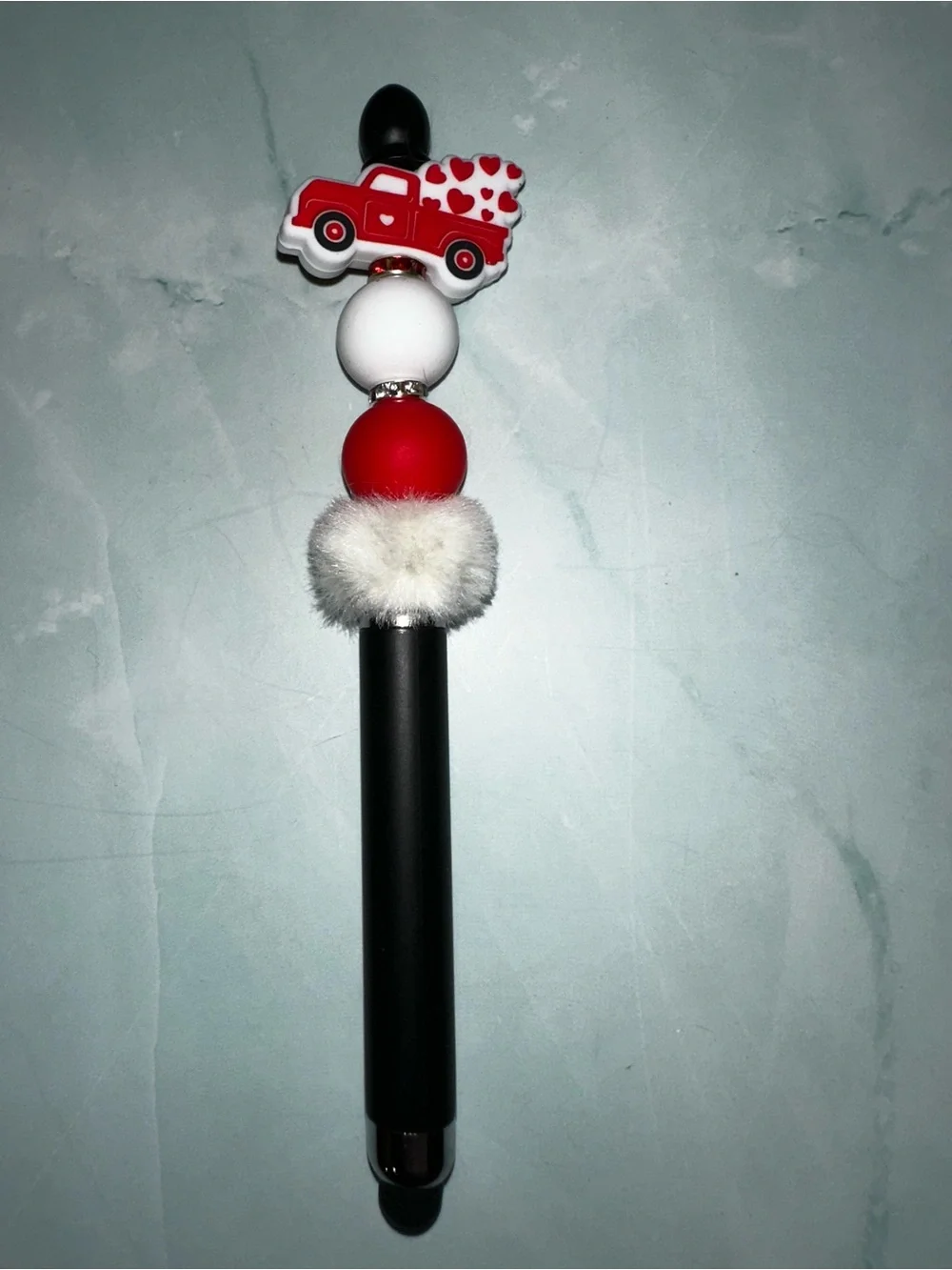 Black Stylus Pen with Heart Truck
